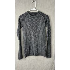 Lululemon Gray Restless Textured Top 4 Cable Swiftly Tech Long Sleeves